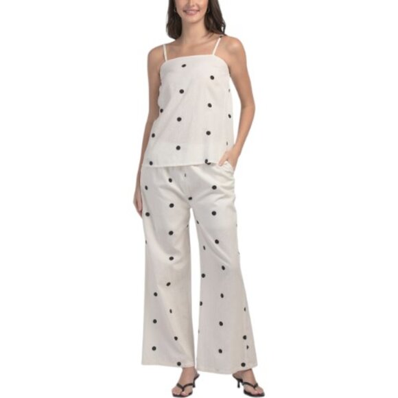 US TOGETHER Relaxed Polka Dot Top And Pants Set - Picture 1 of 4